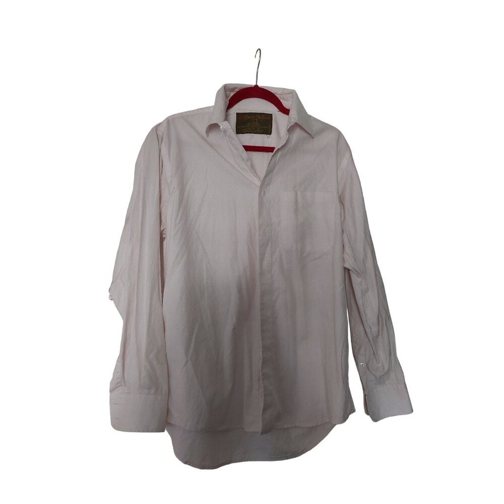 Rustic Outfitter Mens White Long Sleeve Shirt L Cotton
